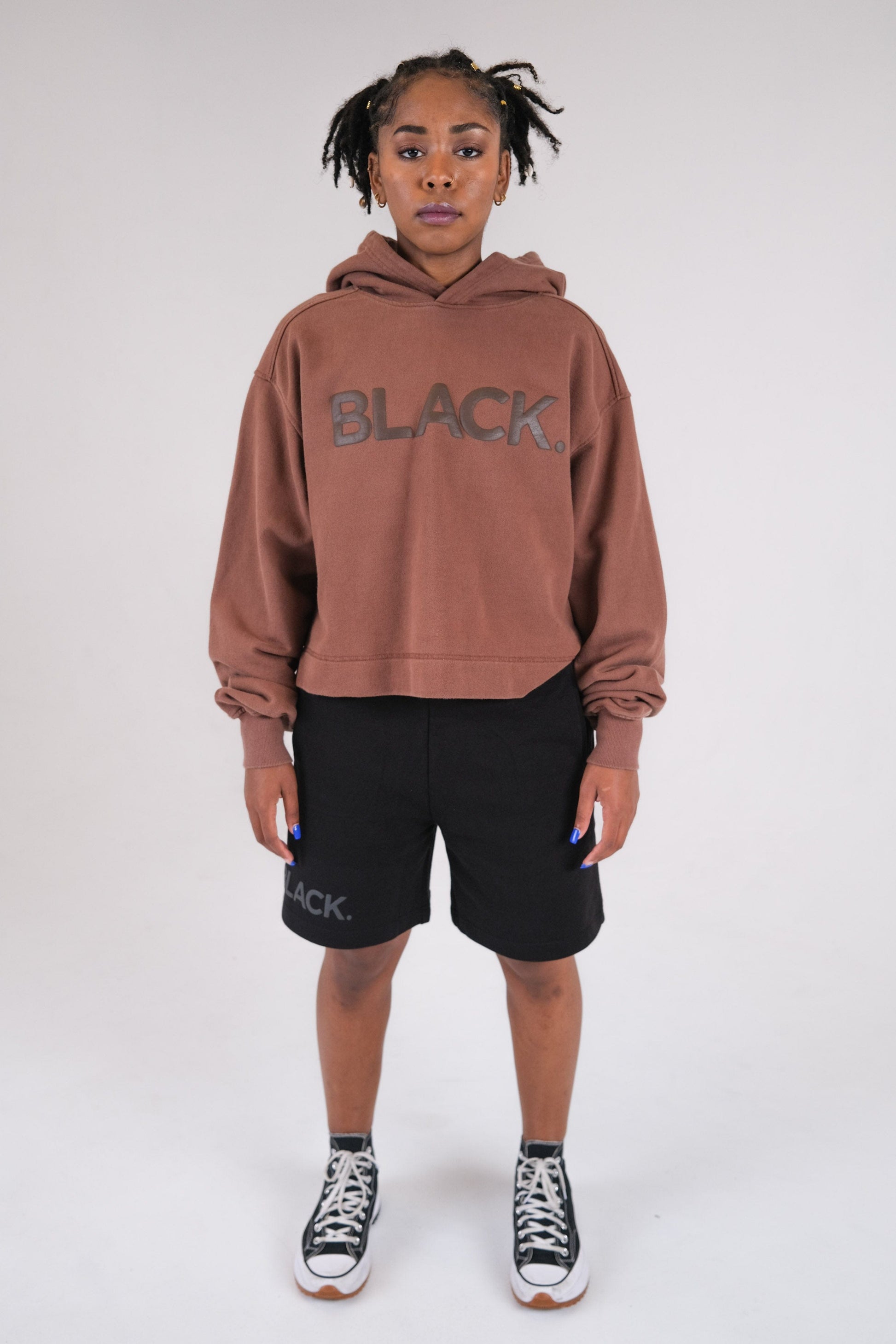 Black. Brown Hoodie - BLACK.LACLOTHING