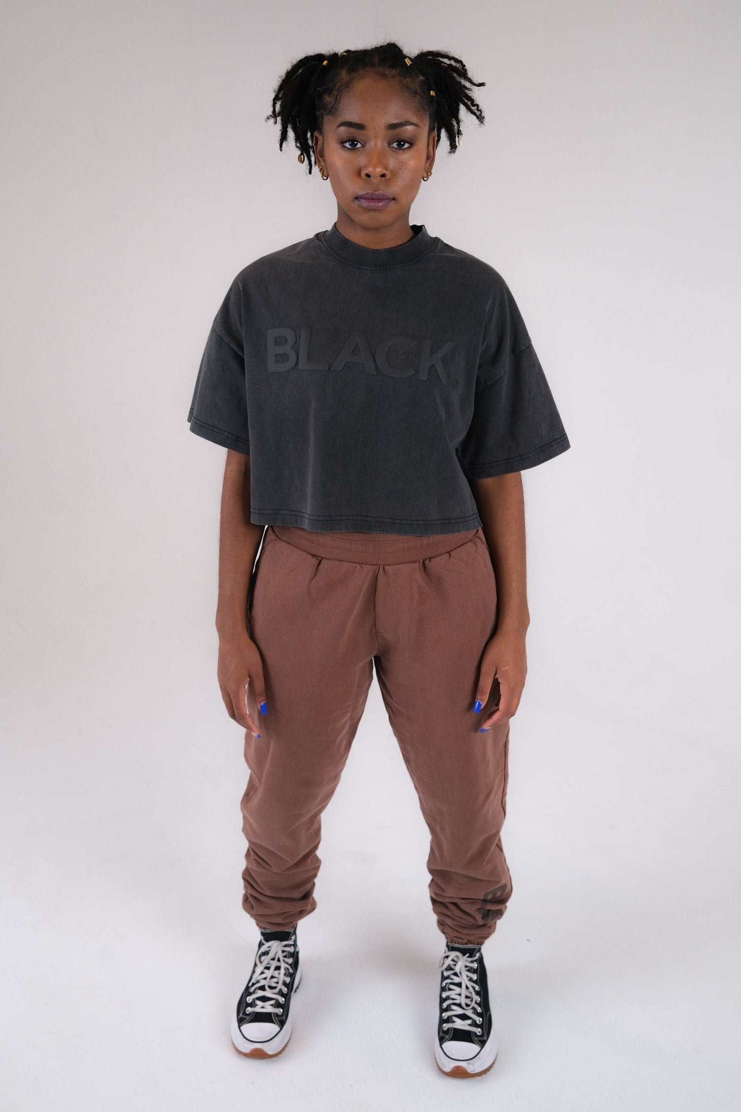 Black. Brown Sweatpants - BLACK.LACLOTHING
