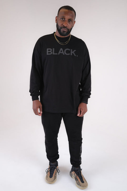 Black. Long Sleeve Shirt "Non-Negotiable" - BLACK.LACLOTHING