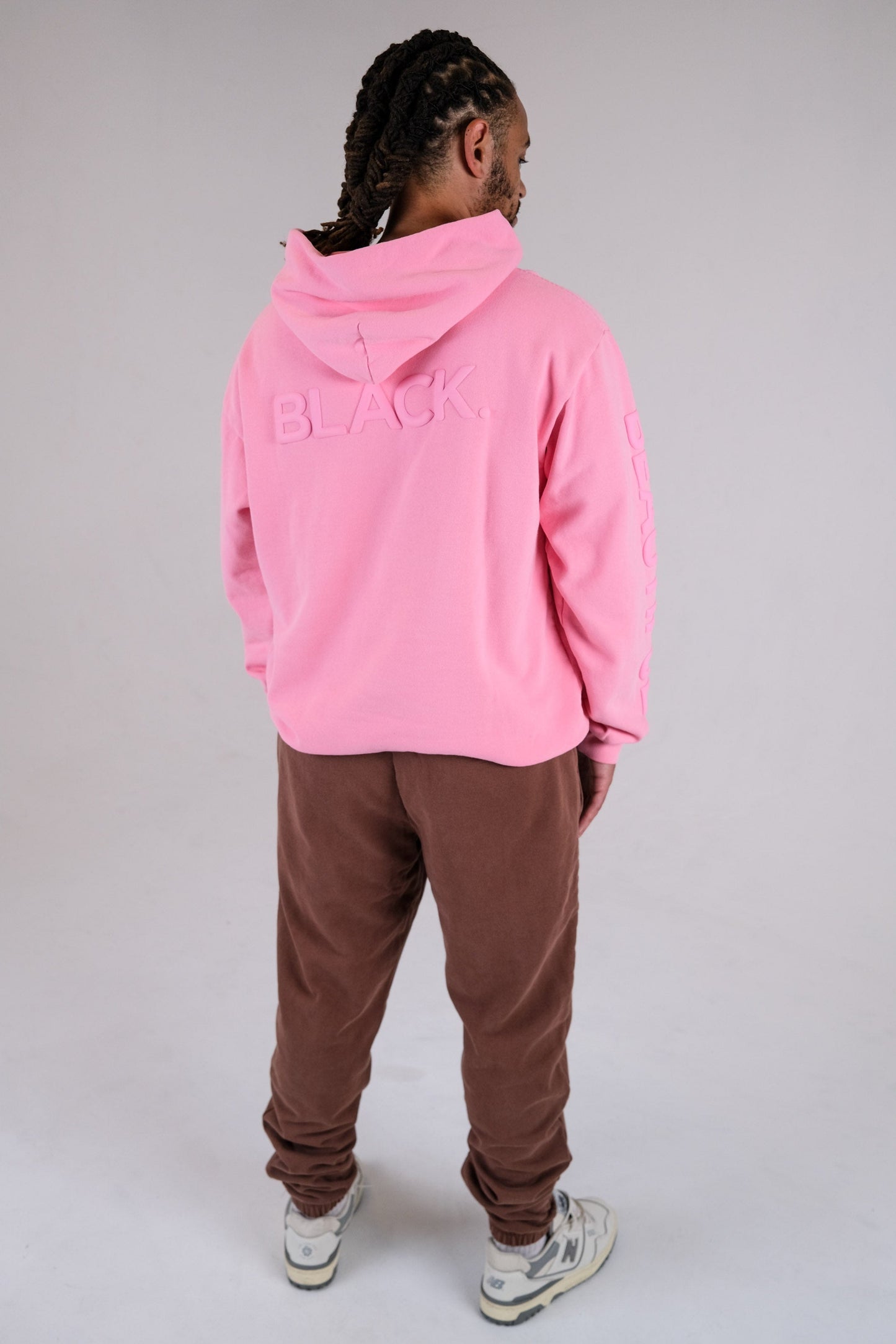 Pink Black. Hoodie - Breast Cancer Awareness Month - BLACK.LACLOTHING